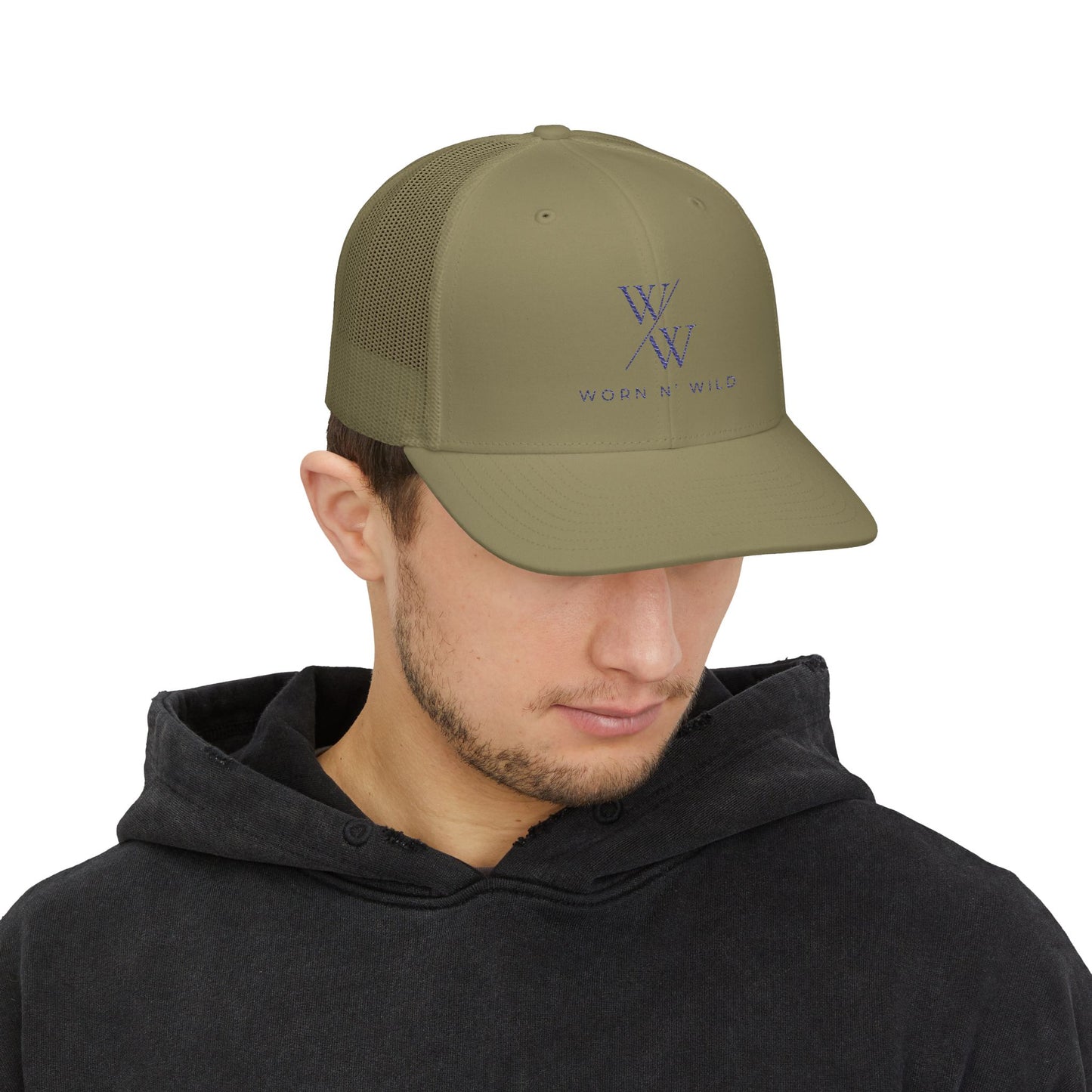 Worn N' Wild Snapback Trucker Cap - Stylish Embroidered Hat for Outdoor Adventures