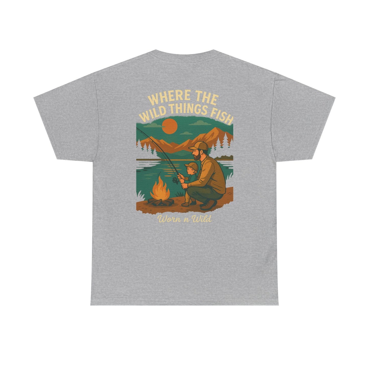 Where the Wild Things Fish Unisex Heavy Cotton Tee