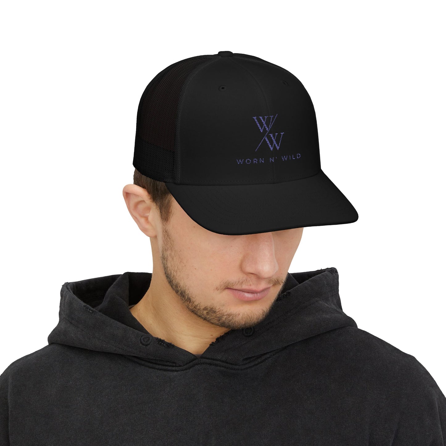 Worn N' Wild Snapback Trucker Cap - Stylish Embroidered Hat for Outdoor Adventures