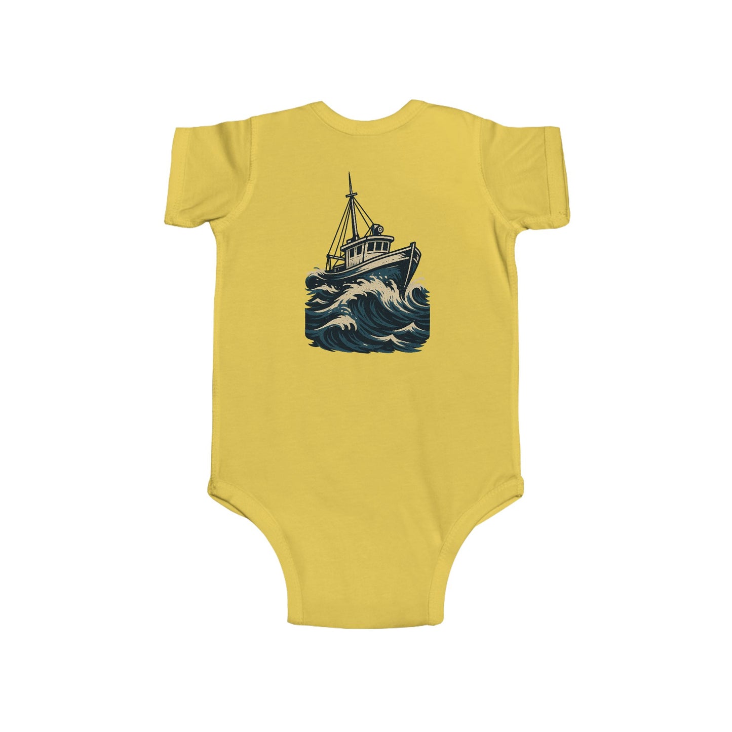 Worn N' Wild Boat Waves Infant Bodysuit - Cute Baby Outfit for Coastal Adventures