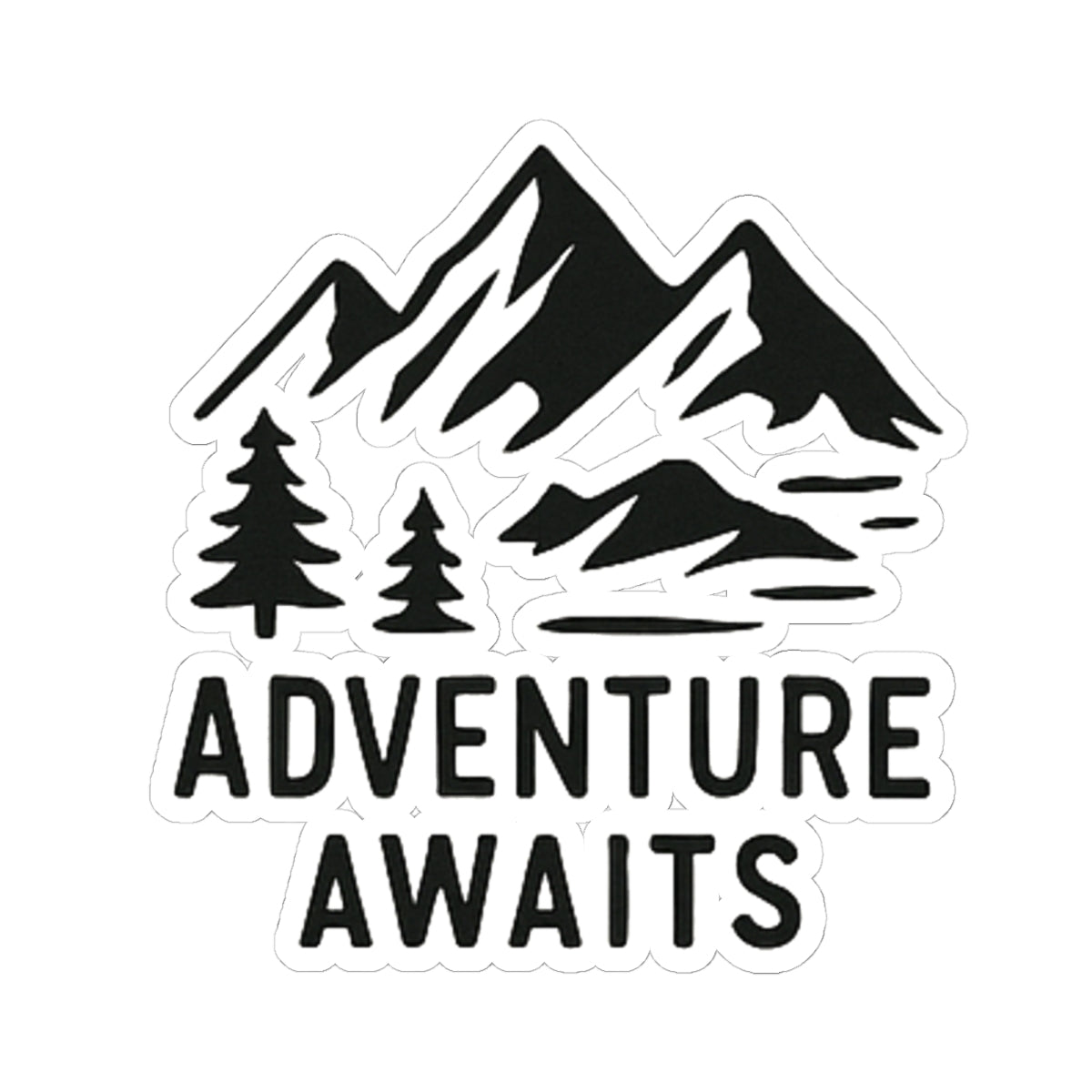 Adventure Awaits Kiss-Cut Stickers - Perfect for Outdoor Enthusiasts
