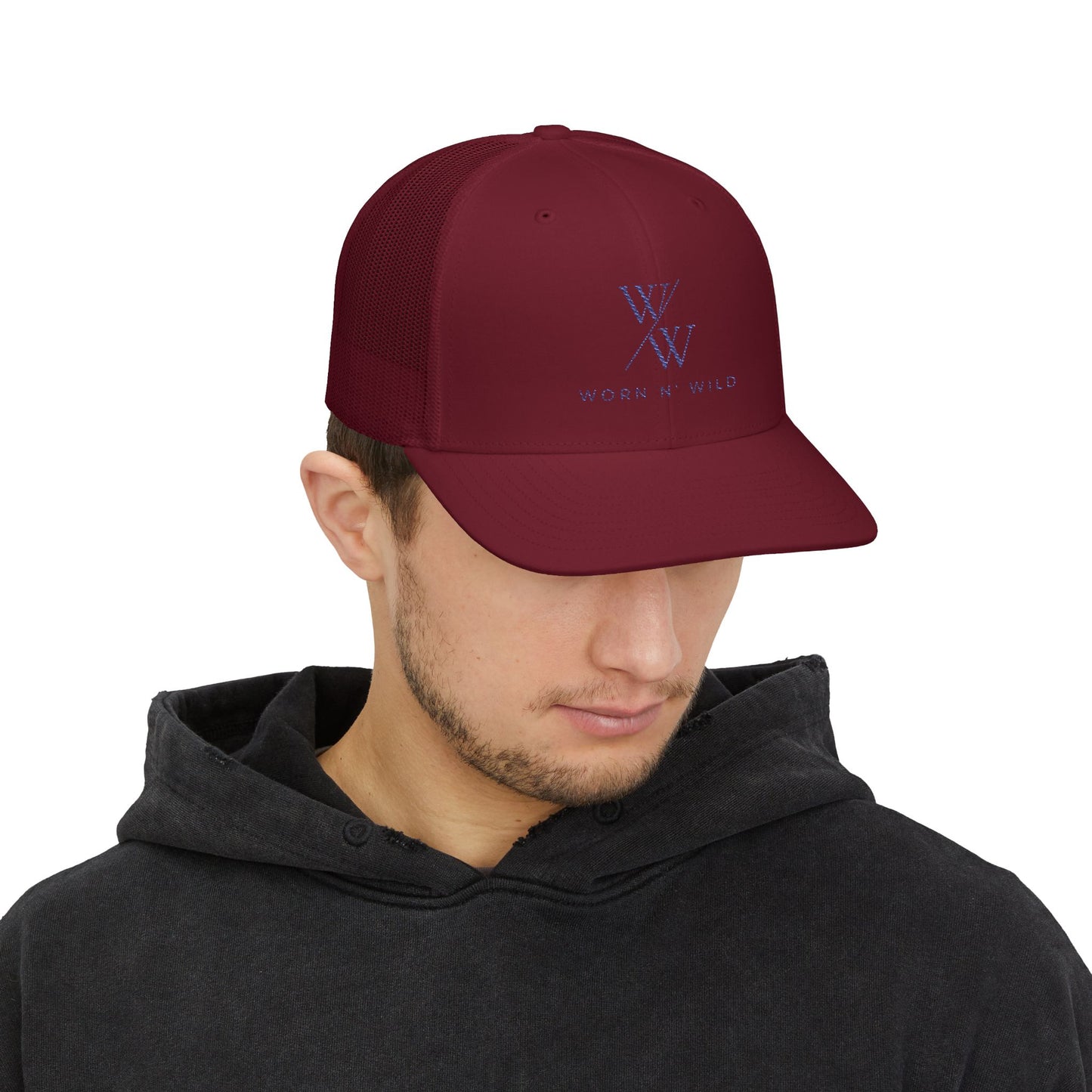 Worn N' Wild Snapback Trucker Cap - Stylish Embroidered Hat for Outdoor Adventures