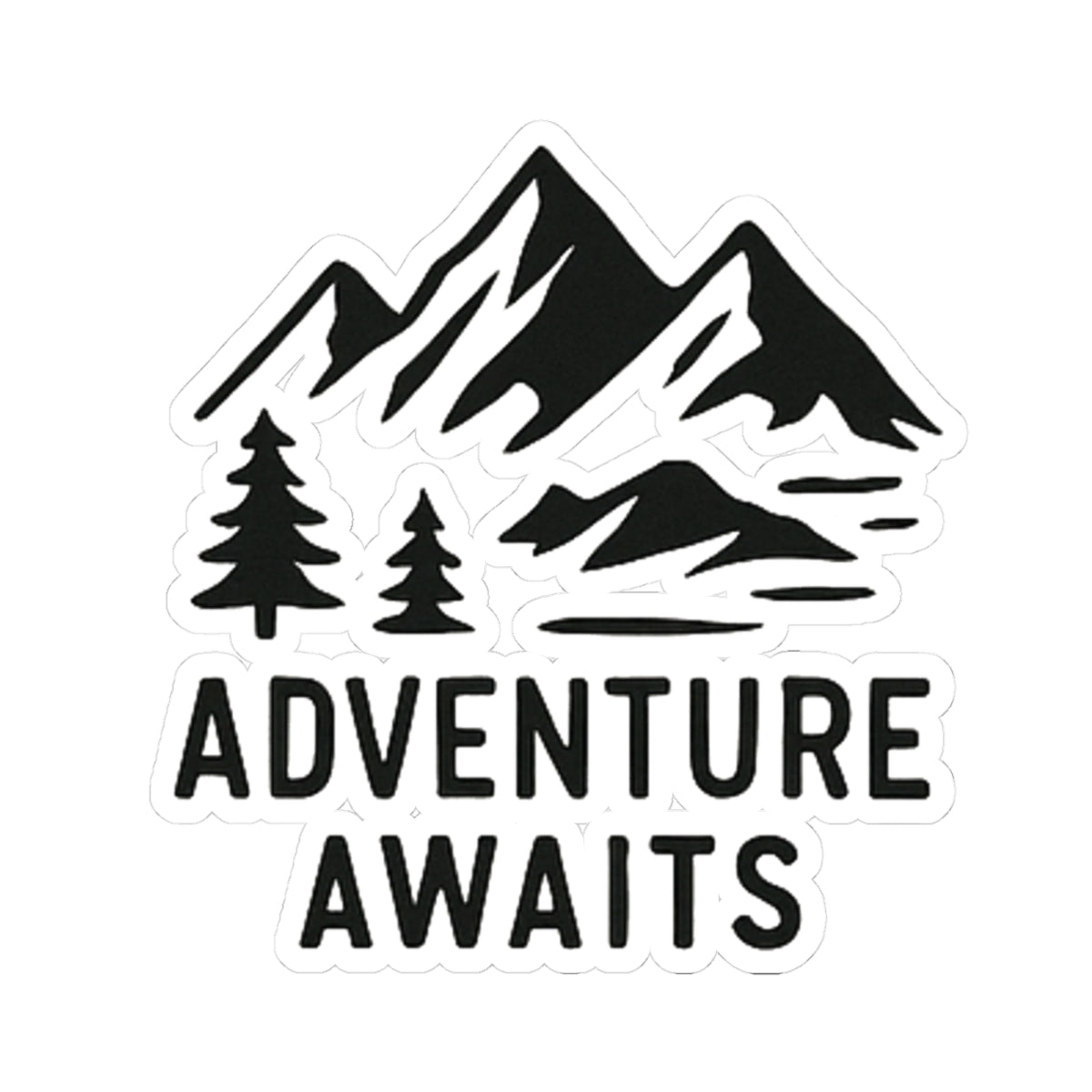 Adventure Awaits Kiss-Cut Stickers - Perfect for Outdoor Enthusiasts