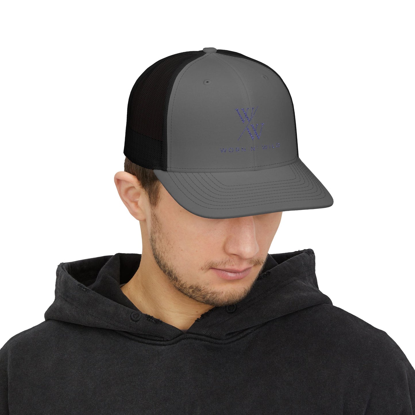 Worn N' Wild Snapback Trucker Cap - Stylish Embroidered Hat for Outdoor Adventures