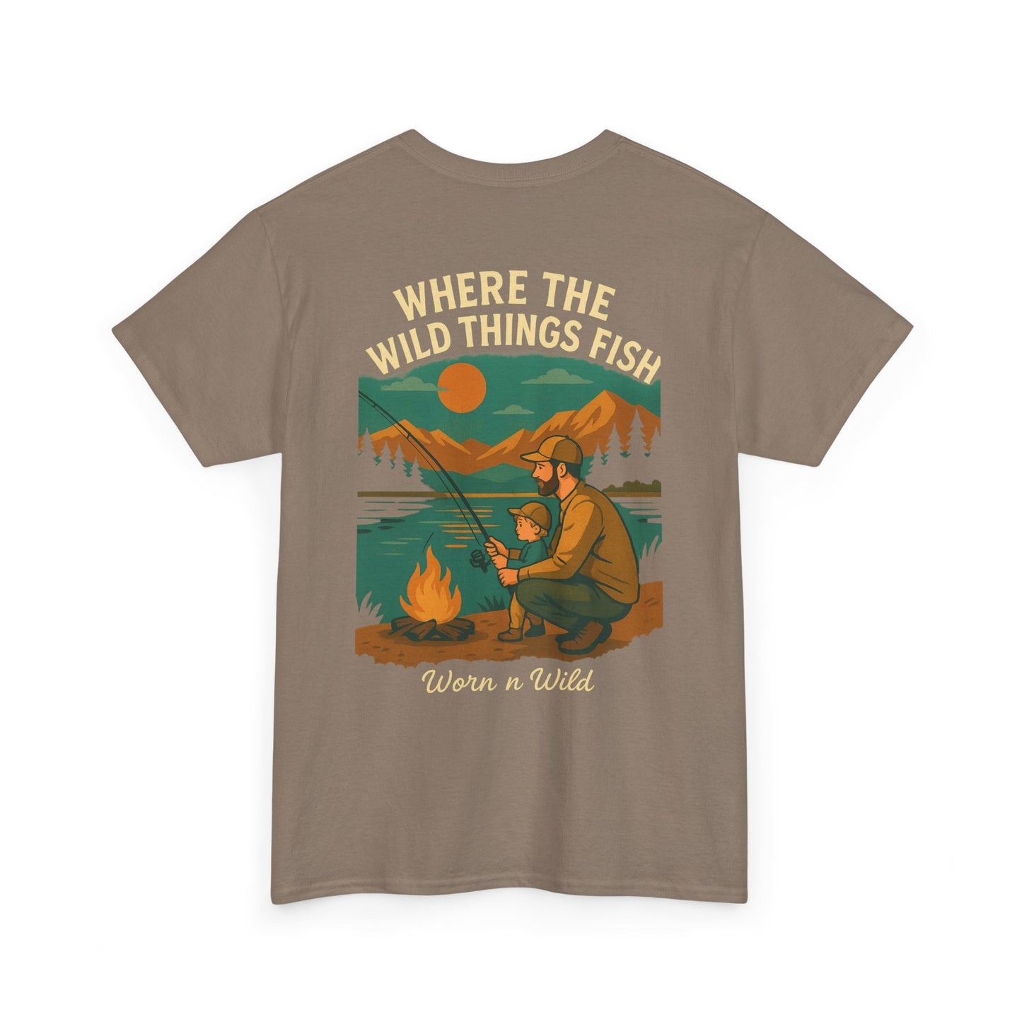 Where the Wild Things Fish Unisex Heavy Cotton Tee