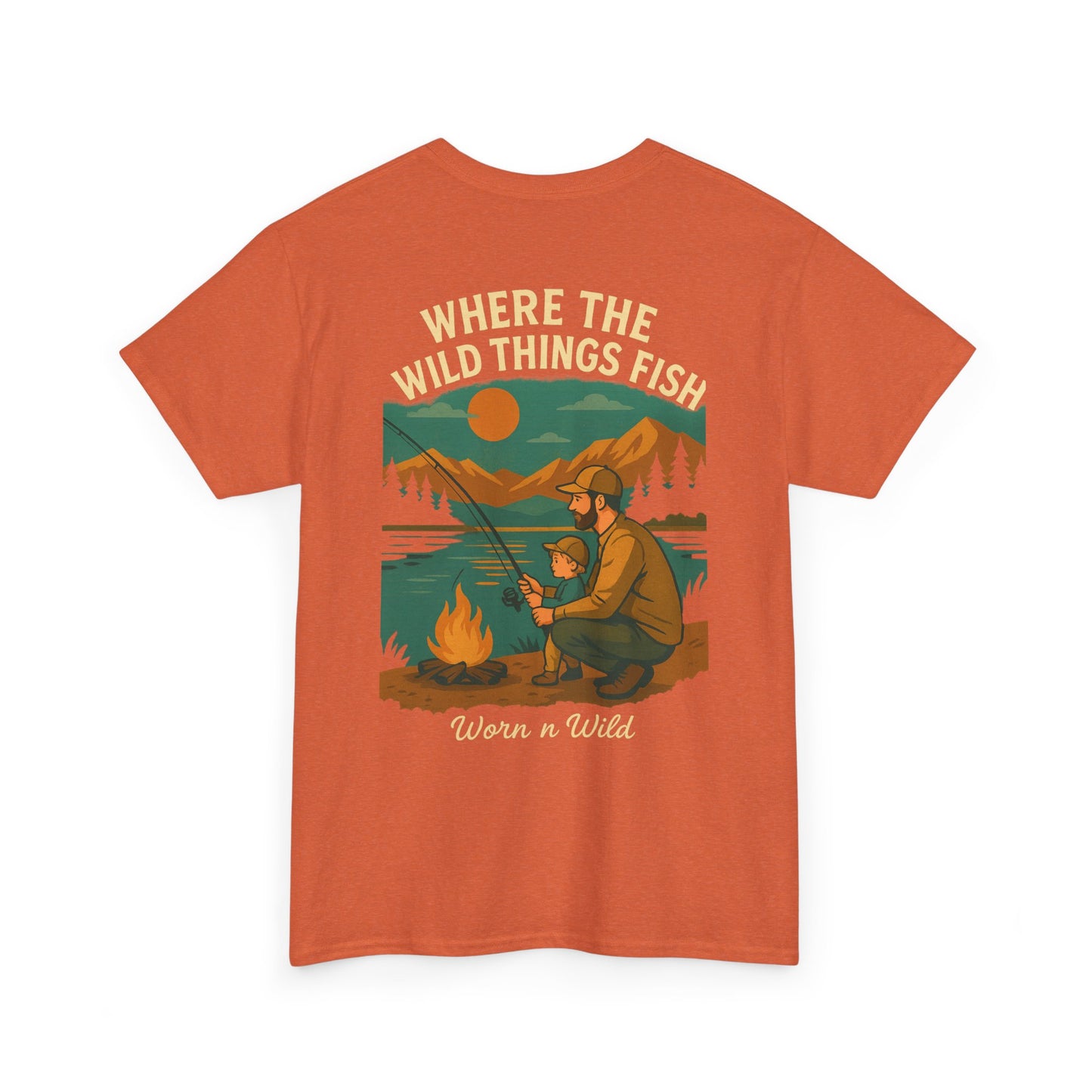 Where the Wild Things Fish Unisex Heavy Cotton Tee