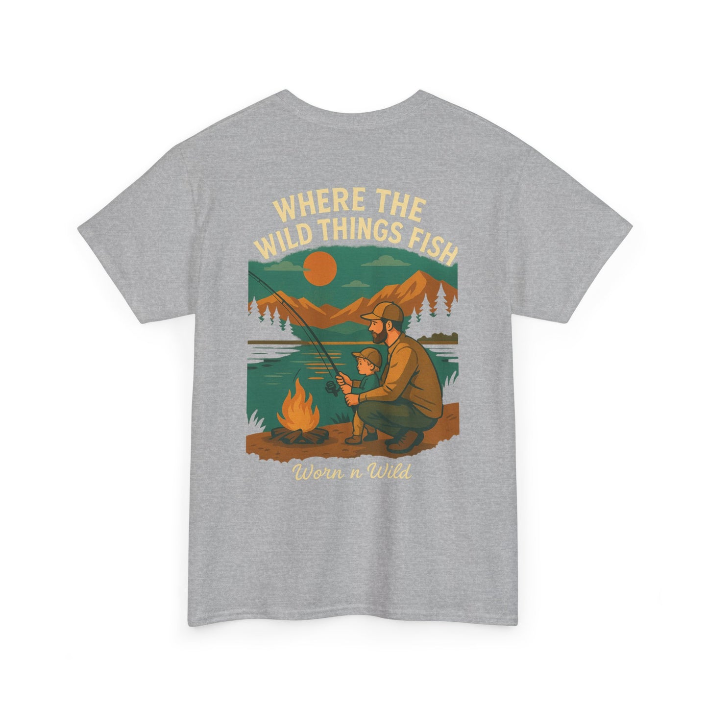 Where the Wild Things Fish Unisex Heavy Cotton Tee