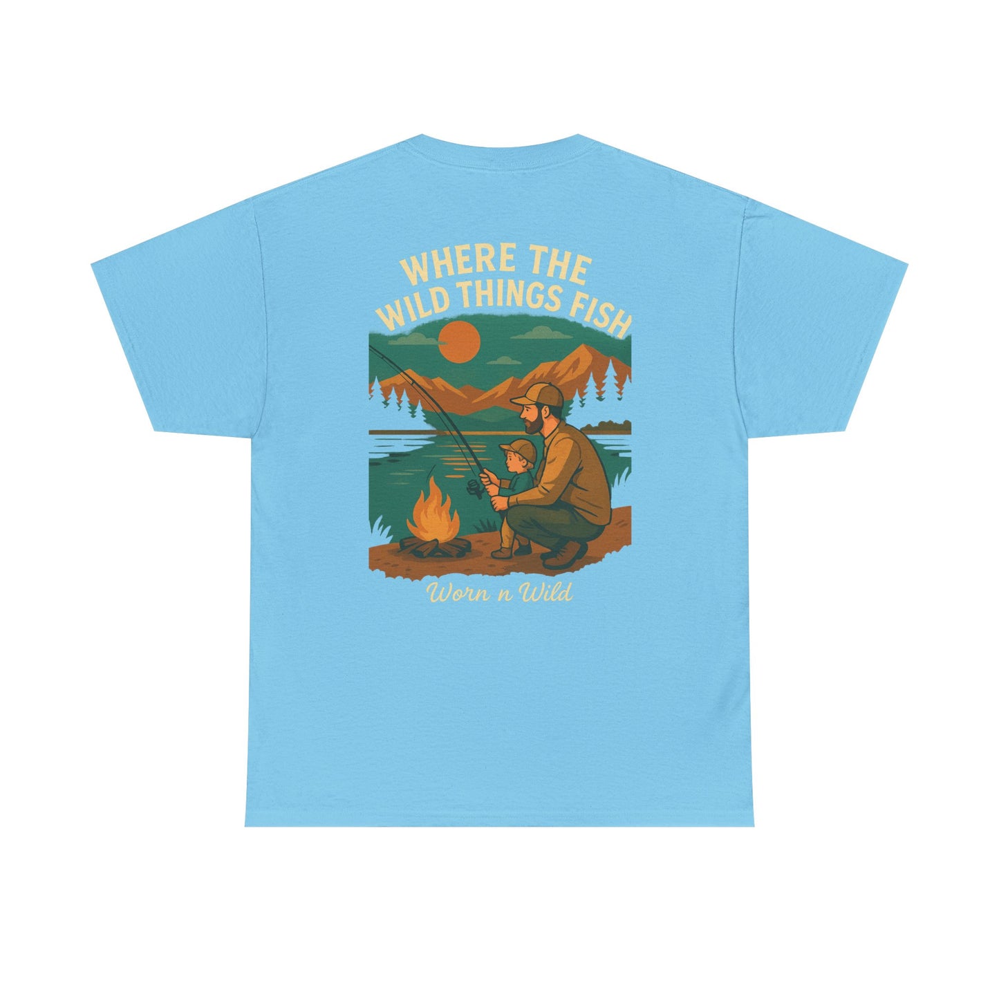 Where the Wild Things Fish Unisex Heavy Cotton Tee