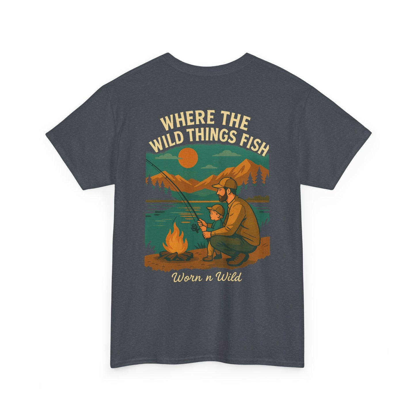 Where the Wild Things Fish Unisex Heavy Cotton Tee