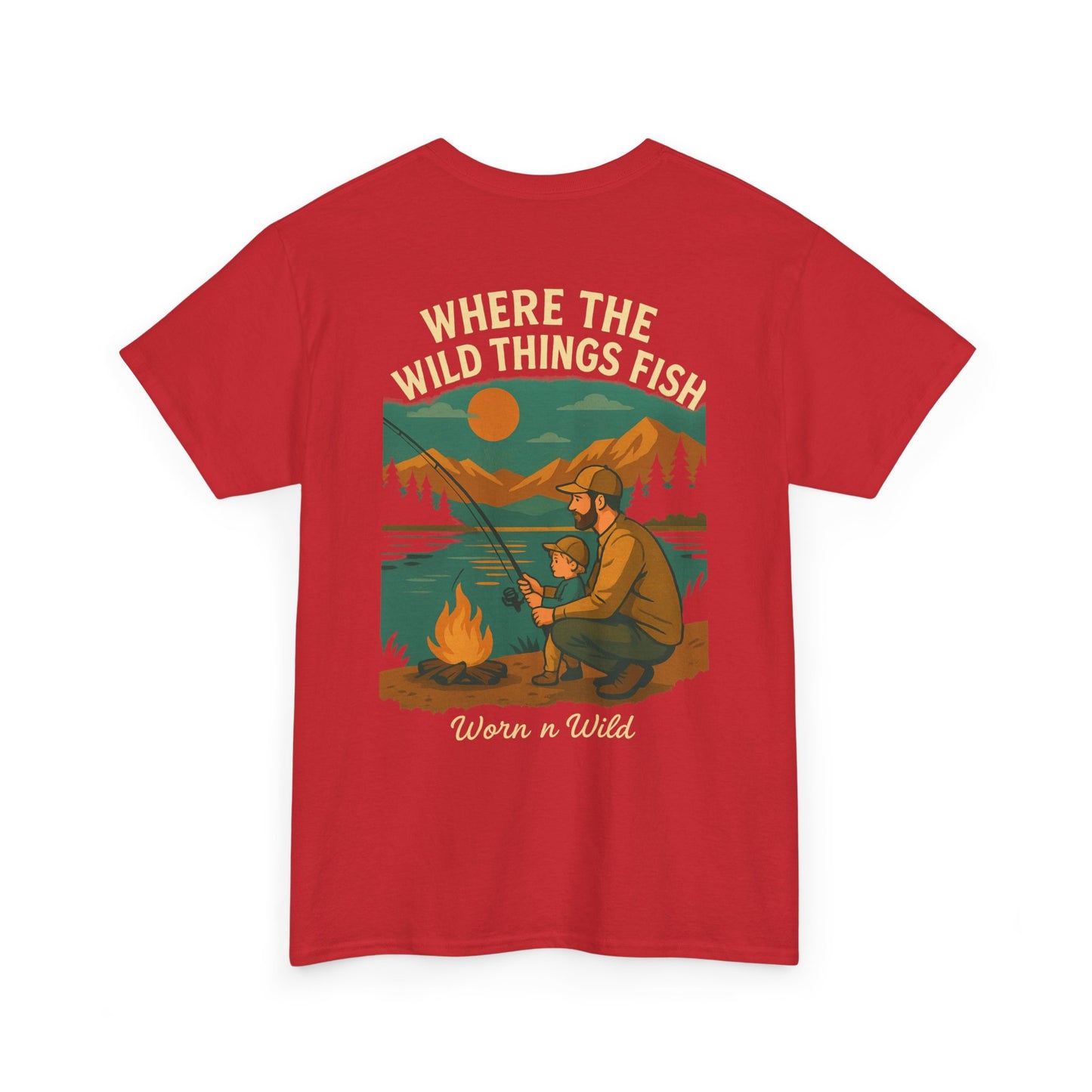 Where the Wild Things Fish Unisex Heavy Cotton Tee