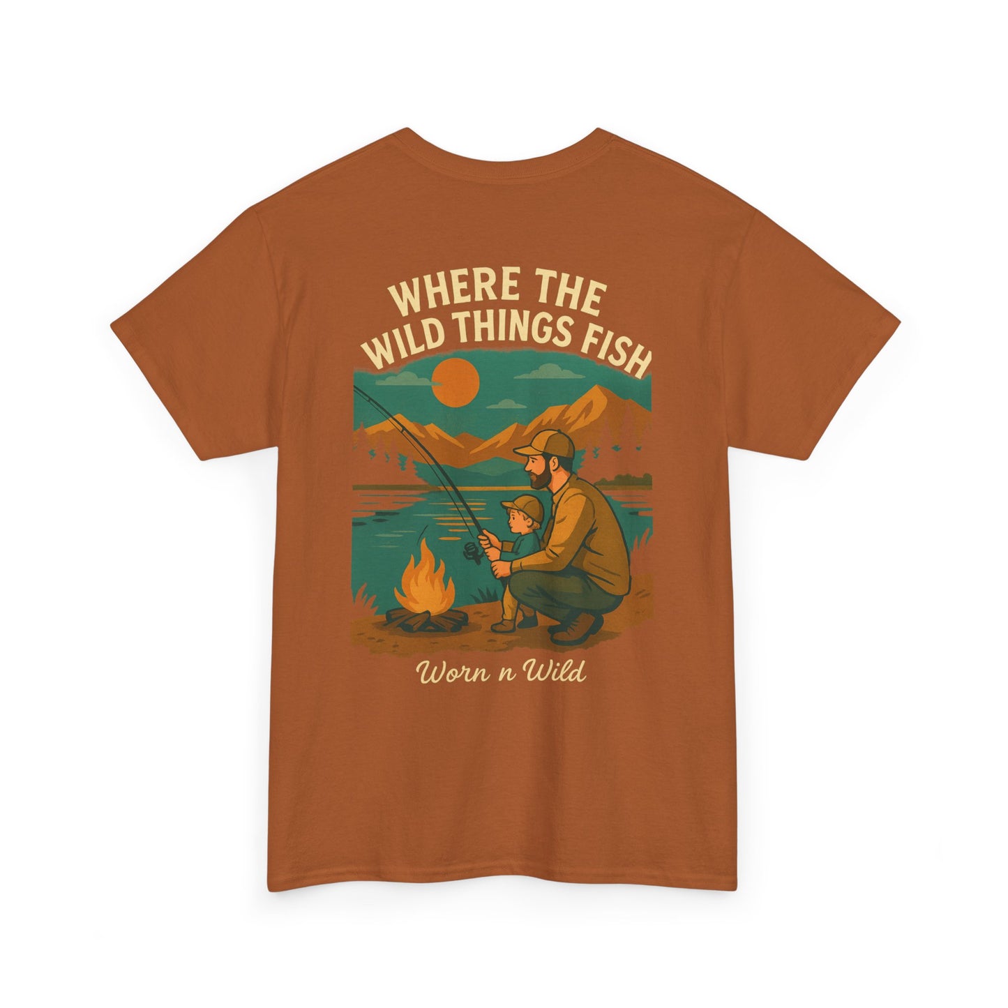 Where the Wild Things Fish Unisex Heavy Cotton Tee