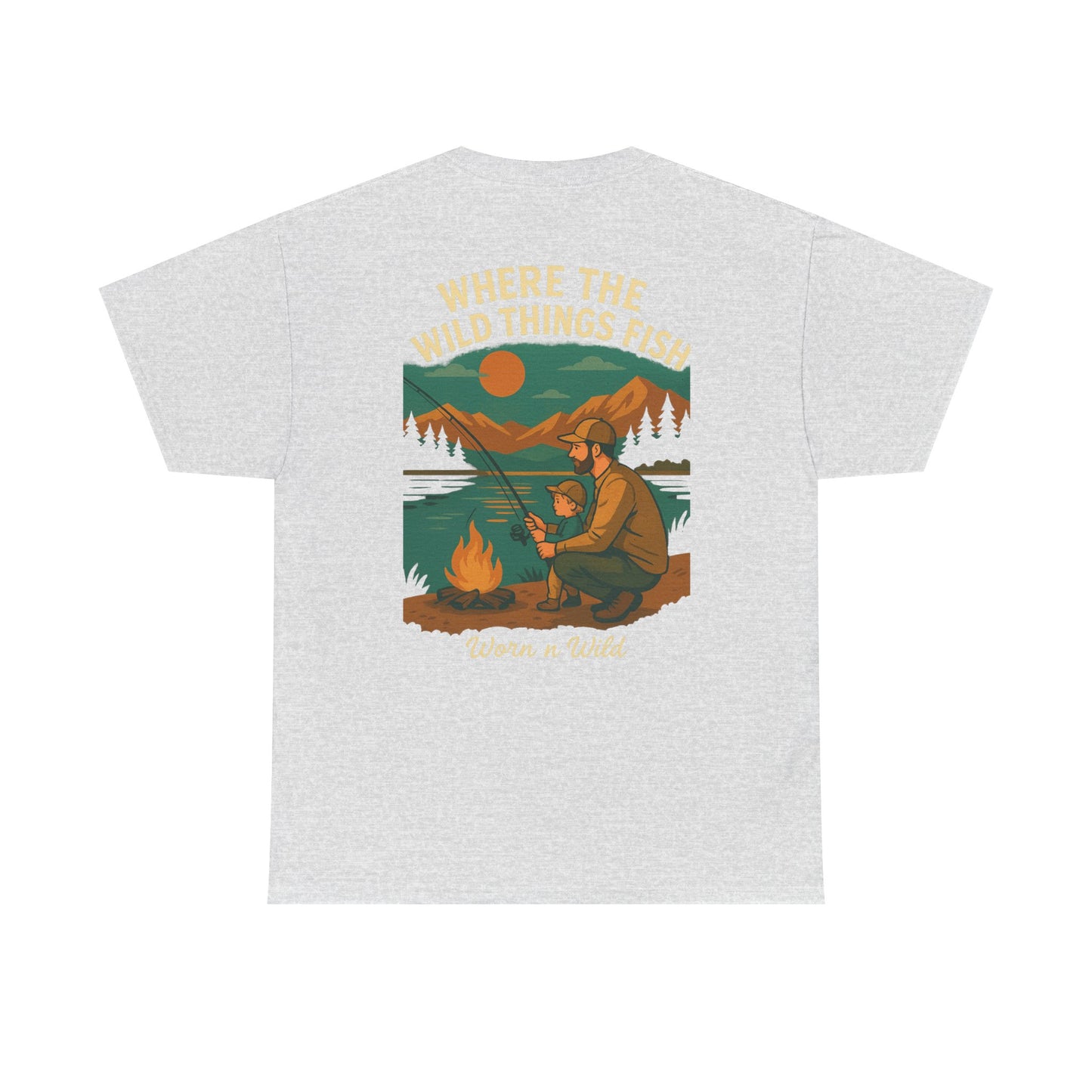 Where the Wild Things Fish Unisex Heavy Cotton Tee