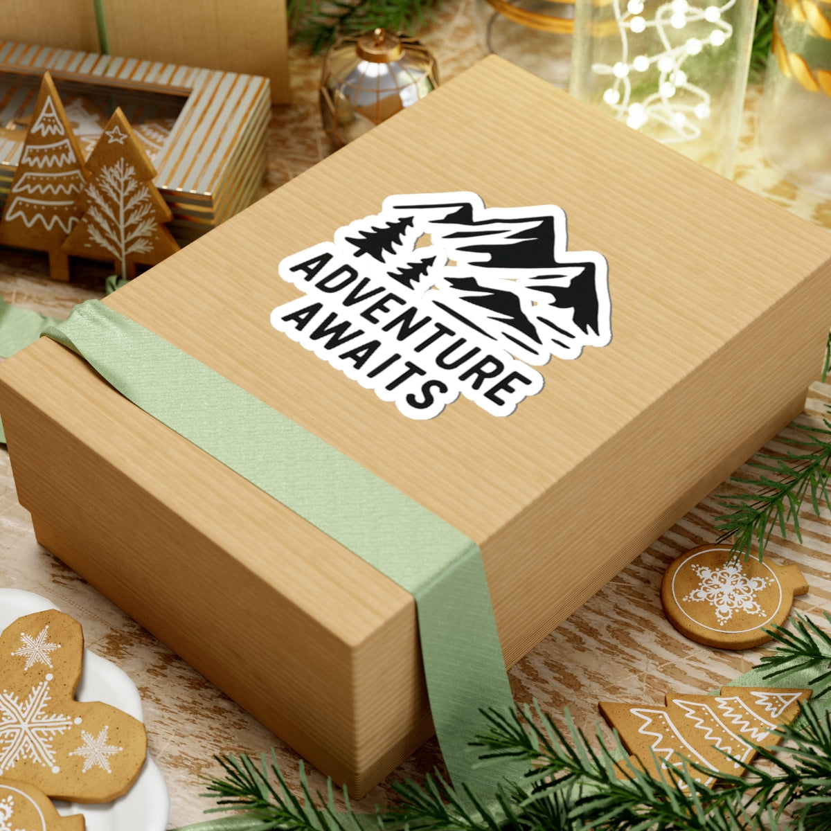 Adventure Awaits Kiss-Cut Stickers - Perfect for Outdoor Enthusiasts