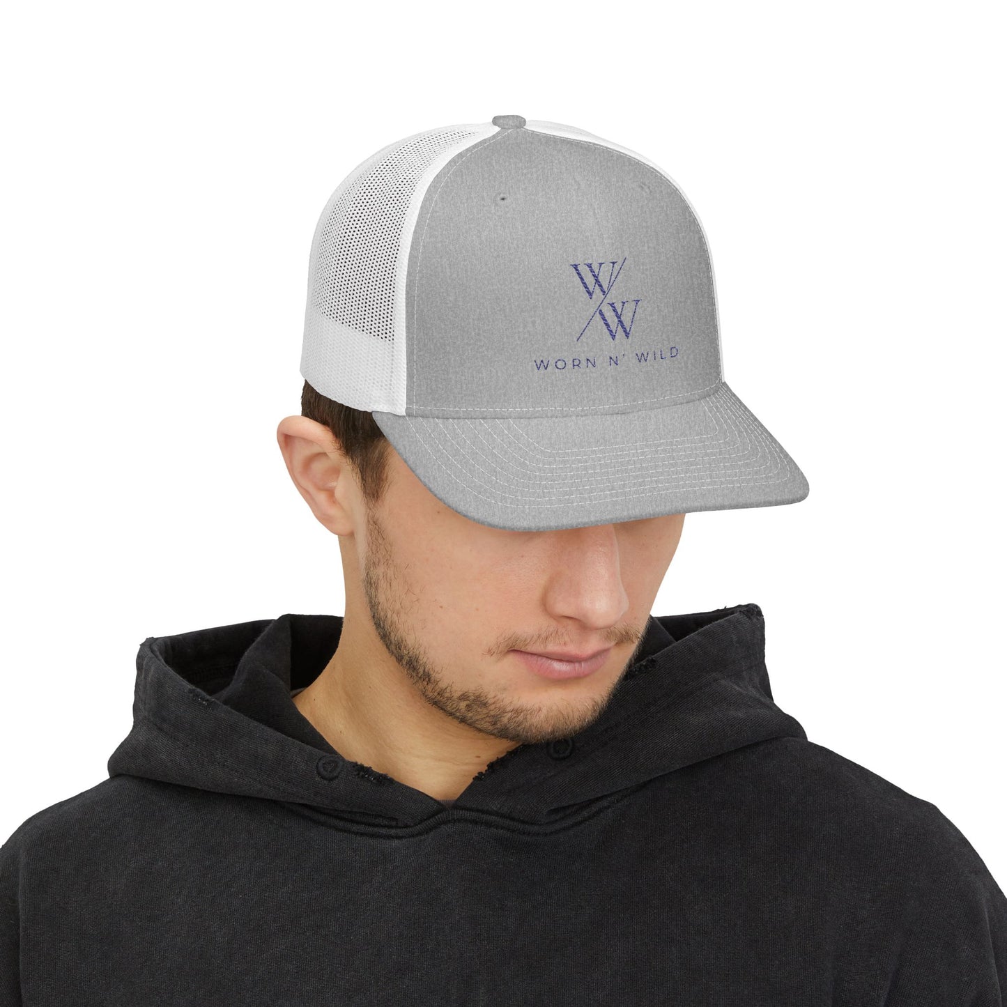 Worn N' Wild Snapback Trucker Cap - Stylish Embroidered Hat for Outdoor Adventures