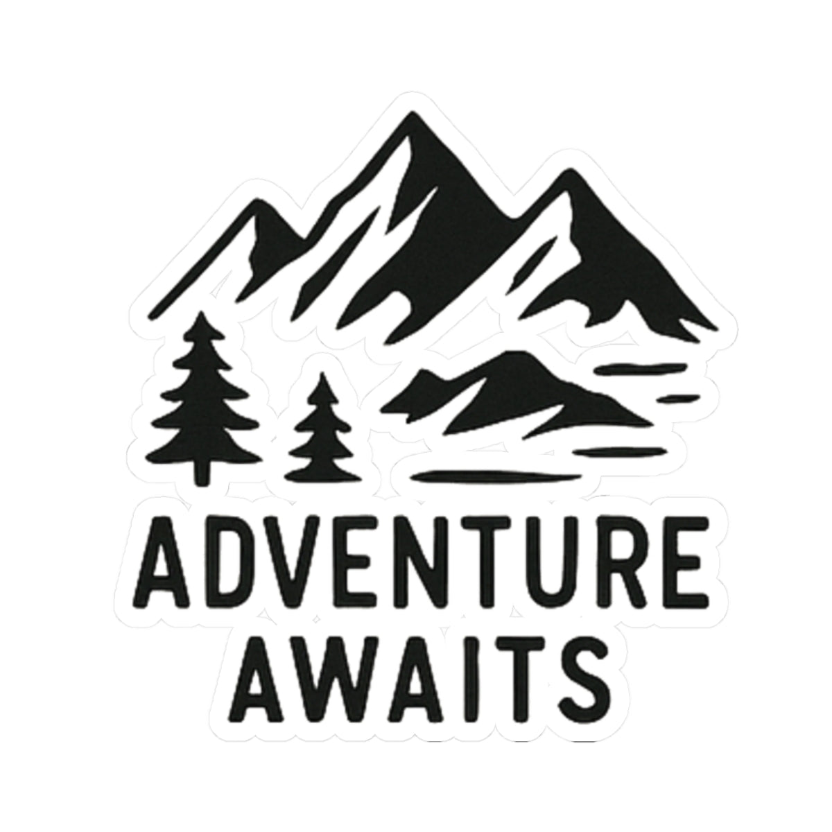 Adventure Awaits Kiss-Cut Stickers - Perfect for Outdoor Enthusiasts