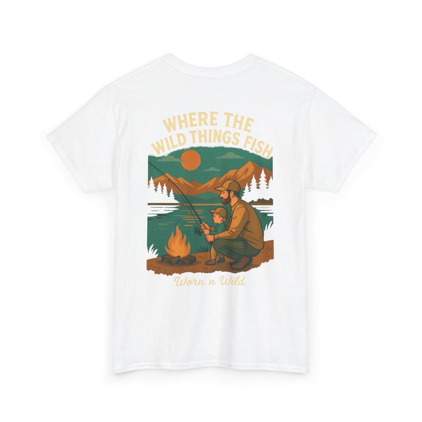 Where the Wild Things Fish Unisex Heavy Cotton Tee
