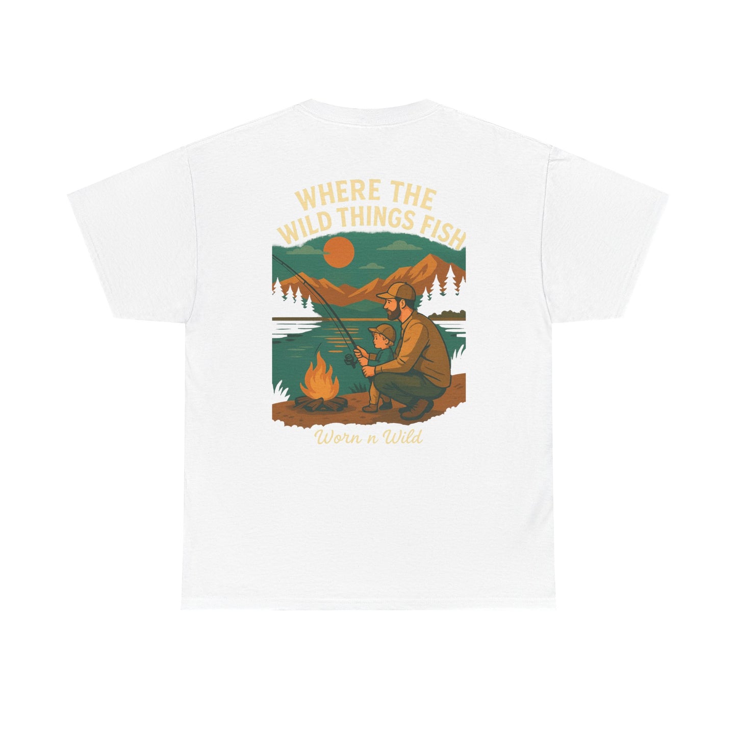 Where the Wild Things Fish Unisex Heavy Cotton Tee