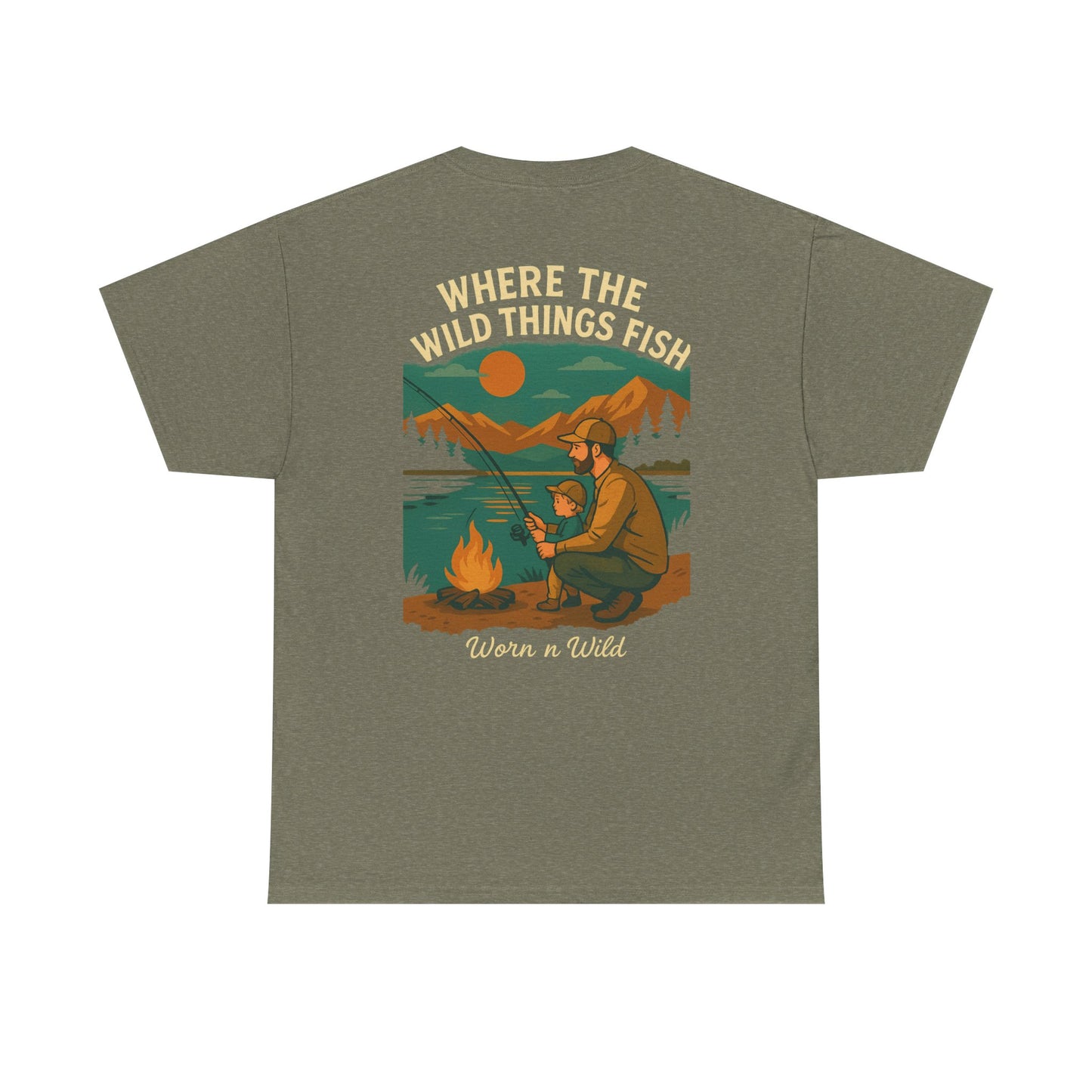 Where the Wild Things Fish Unisex Heavy Cotton Tee