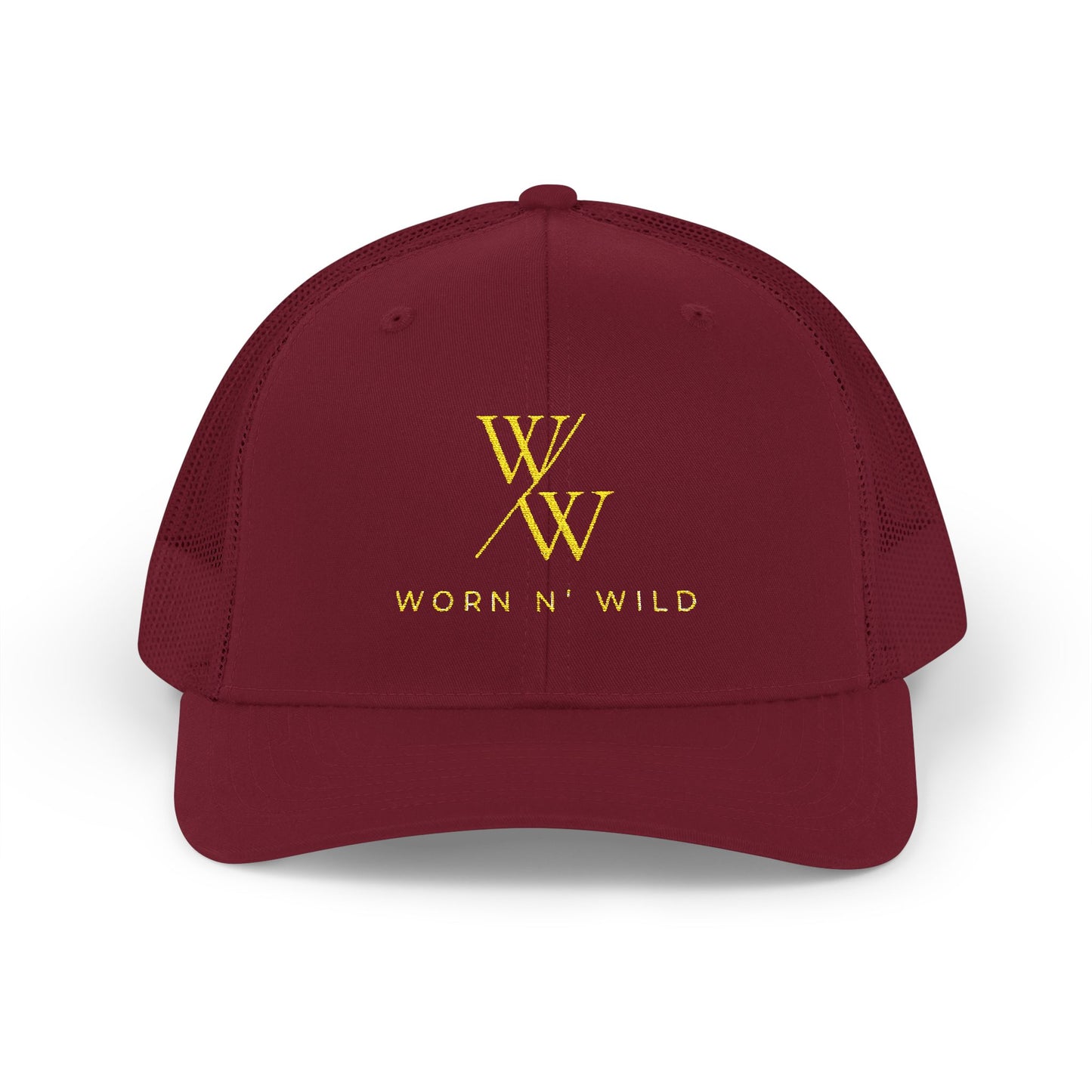 Worn N' Wild Embroidered Snapback Trucker Cap - Trendy Outdoor Style