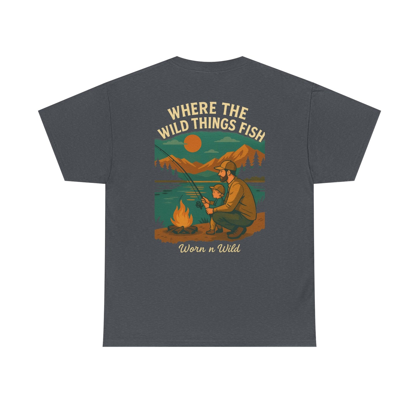 Where the Wild Things Fish Unisex Heavy Cotton Tee