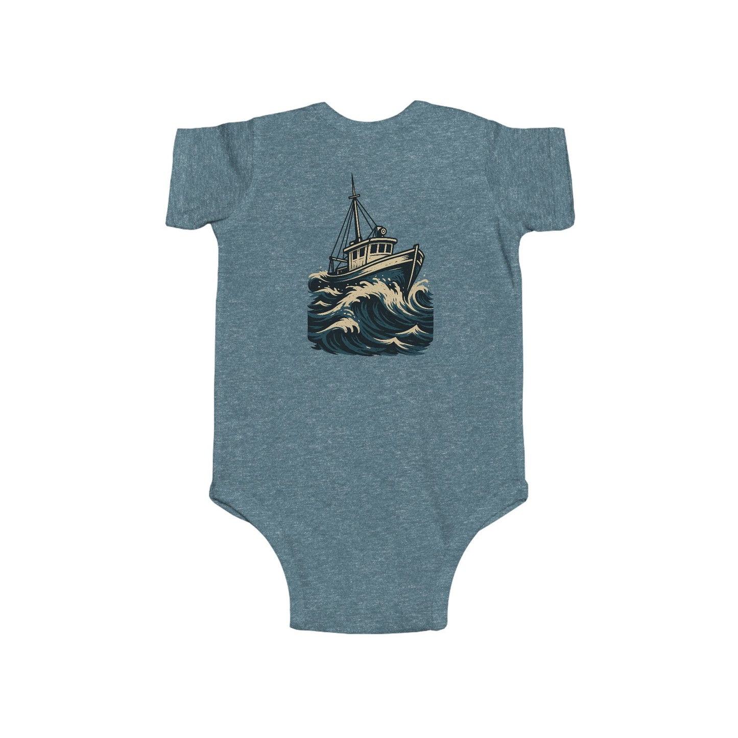 Worn N' Wild Boat Waves Infant Bodysuit - Cute Baby Outfit for Coastal Adventures