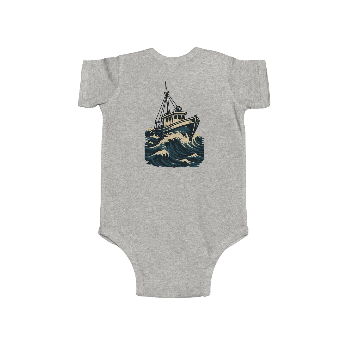 Worn N' Wild Boat Waves Infant Bodysuit - Cute Baby Outfit for Coastal Adventures