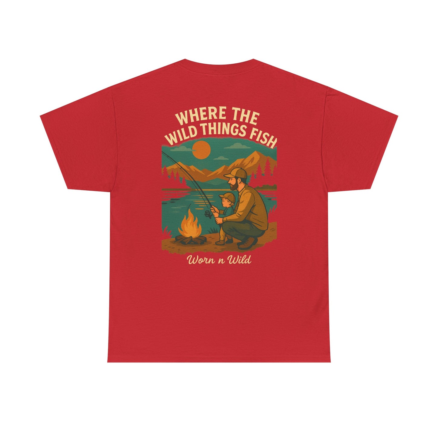 Where the Wild Things Fish Unisex Heavy Cotton Tee