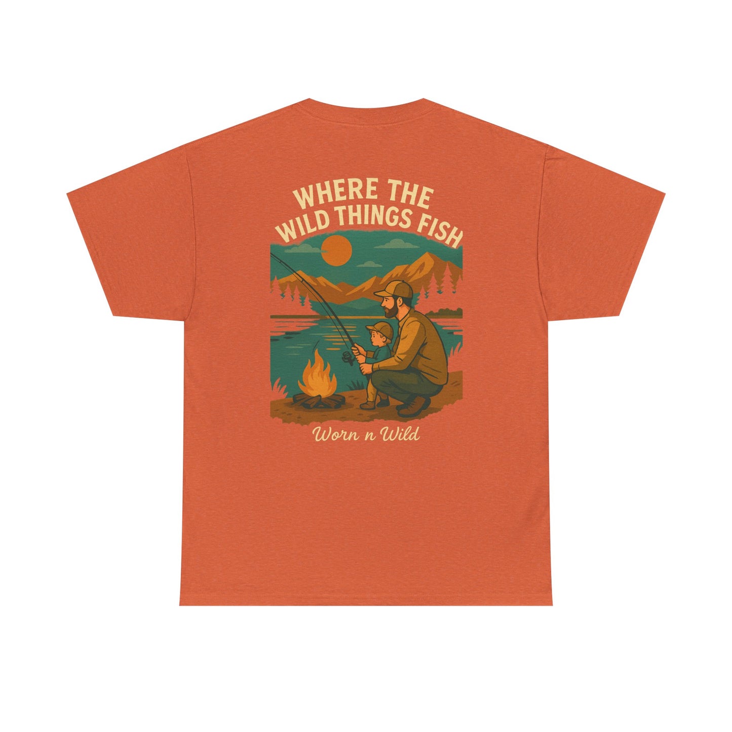 Where the Wild Things Fish Unisex Heavy Cotton Tee