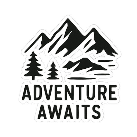 Adventure Awaits Kiss-Cut Stickers - Perfect for Outdoor Enthusiasts