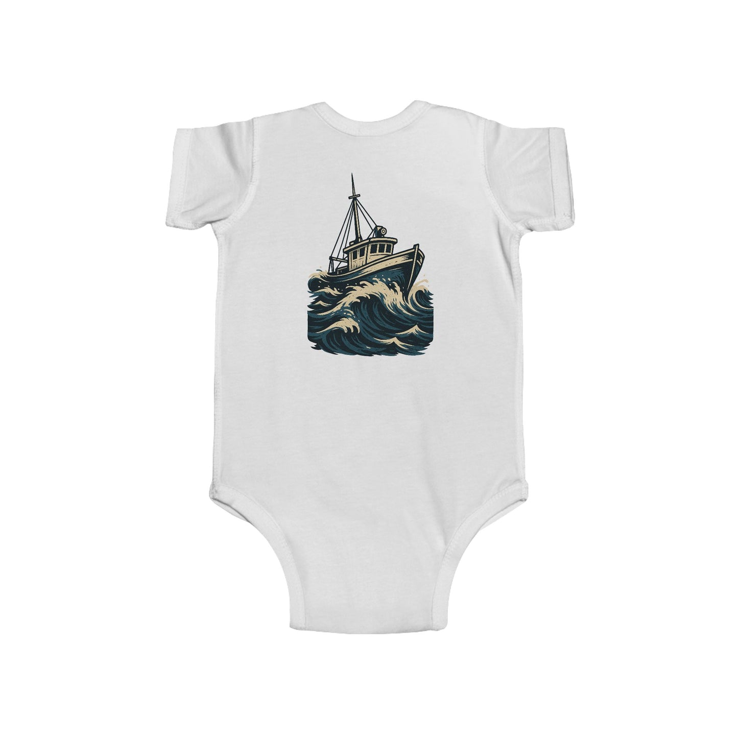 Worn N' Wild Boat Waves Infant Bodysuit - Cute Baby Outfit for Coastal Adventures
