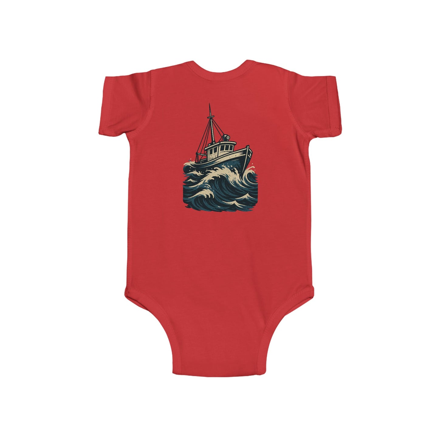 Worn N' Wild Boat Waves Infant Bodysuit - Cute Baby Outfit for Coastal Adventures