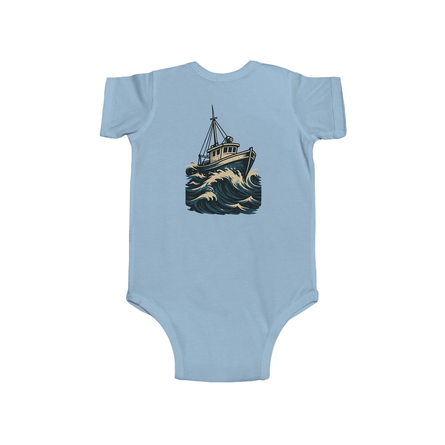 Worn N' Wild Boat Waves Infant Bodysuit - Cute Baby Outfit for Coastal Adventures