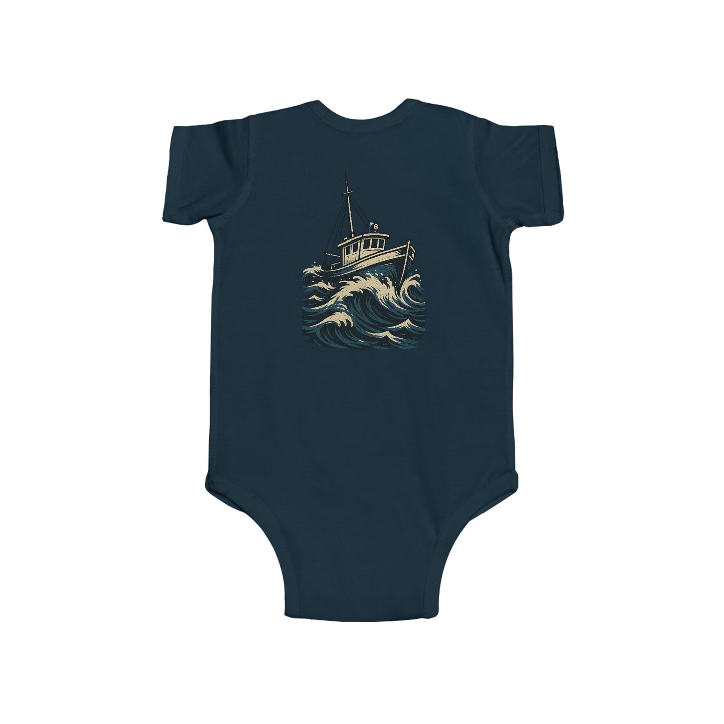 Worn N' Wild Boat Waves Infant Bodysuit - Cute Baby Outfit for Coastal Adventures