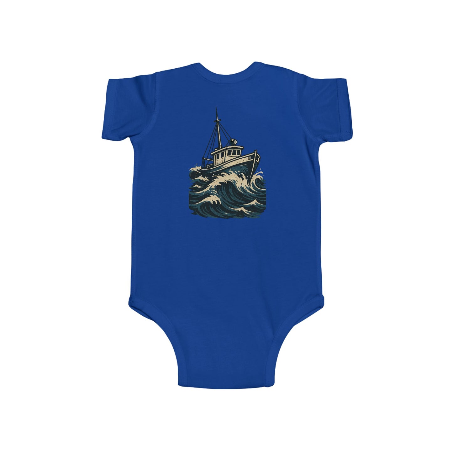 Worn N' Wild Boat Waves Infant Bodysuit - Cute Baby Outfit for Coastal Adventures