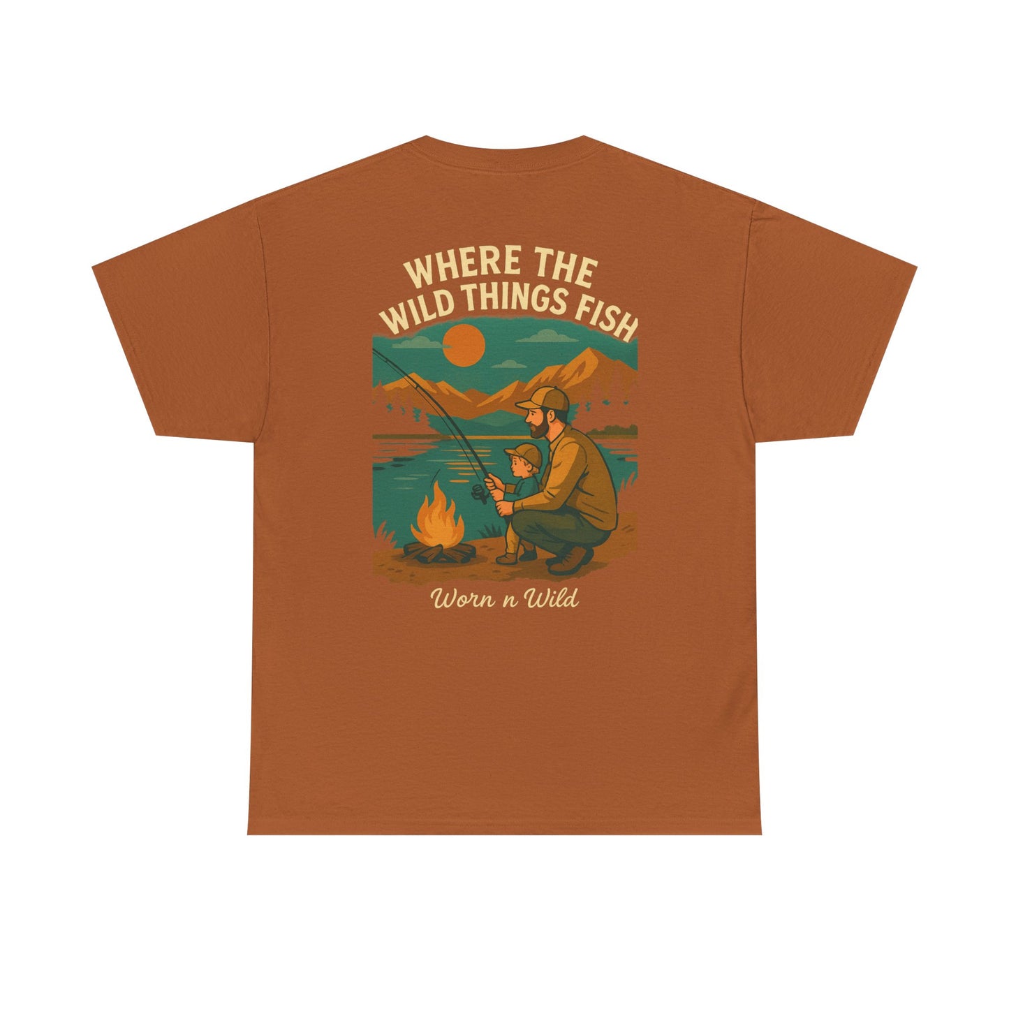 Where the Wild Things Fish Unisex Heavy Cotton Tee