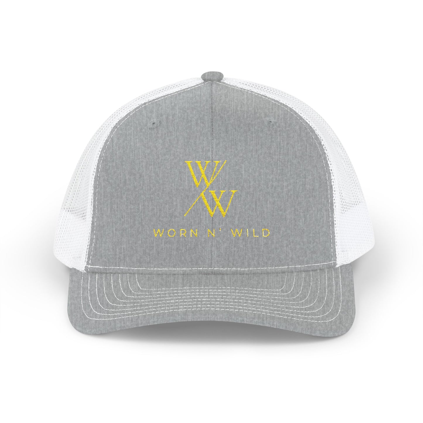Worn N' Wild Embroidered Snapback Trucker Cap - Trendy Outdoor Style