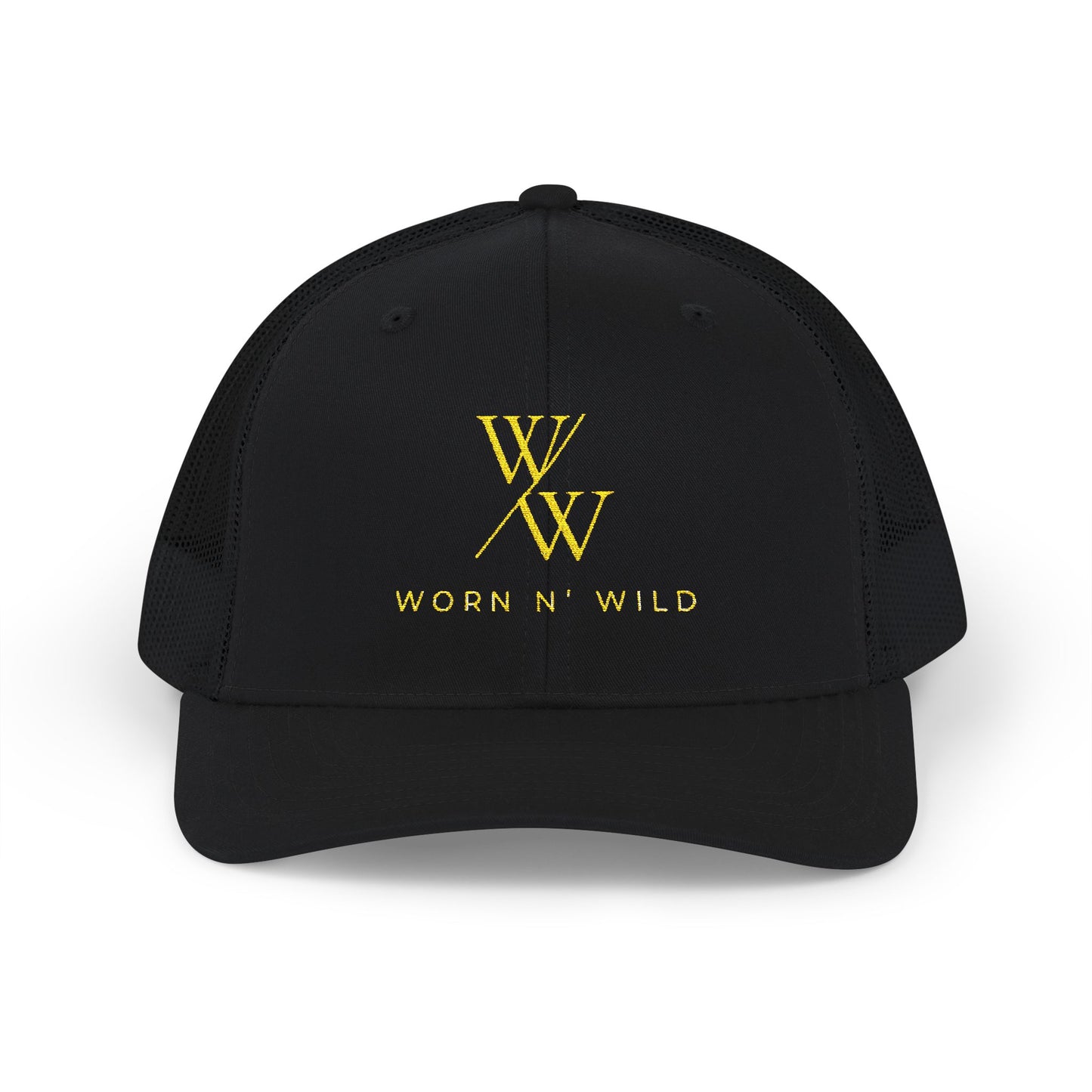 Worn N' Wild Embroidered Snapback Trucker Cap - Trendy Outdoor Style