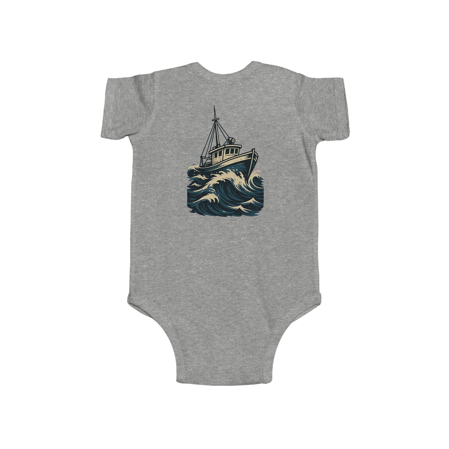Worn N' Wild Boat Waves Infant Bodysuit - Cute Baby Outfit for Coastal Adventures